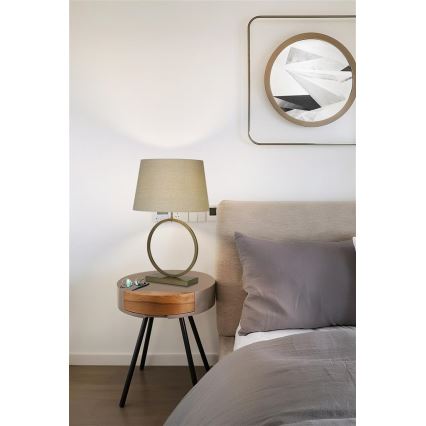 Searchlight - Asztali lámpa ELEGANT 1xE27/60W/230V krémszínű