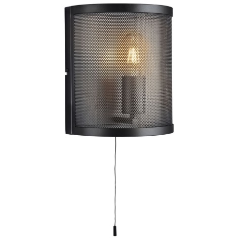 Searchlight - Fali lámpa FISHNET E27/60W/230V fekete