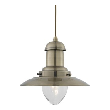 Searchlight - Kábelre függesztett csillár FISHERMAN 1xE27/60W/230V sárgaréz