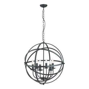 Searchlight - Láncos csillár ORBIT 6xE14/60W/230V fekete