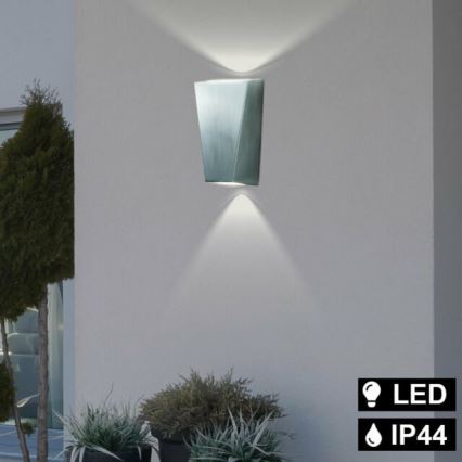 Searchlight - LED Kültéri fali lámpa OUT 2xGU10/3W/230V IP44 ezüst