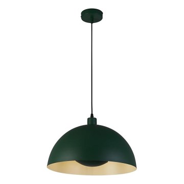 Searchlight - MARS zsinóros függőlámpa 1xE27/60W/230V, Ø25 cm, zöld