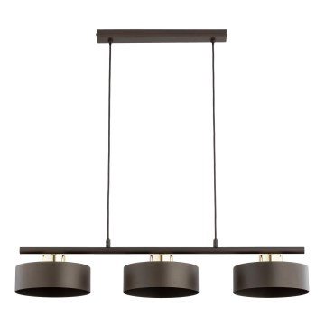 SELIA kábeles csillár 3xE27/15W/230V barna