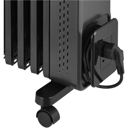 Sencor - 11 bordás olajradiátor 1000/1200/2400 W/230 V Wi‑Fi fekete