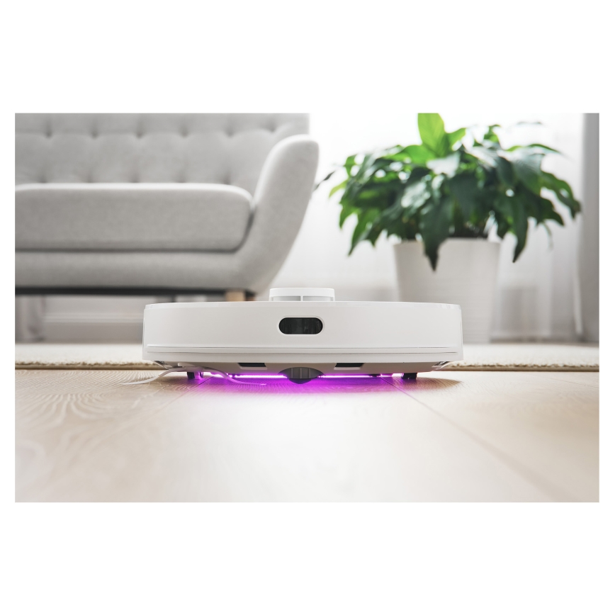 Sencor - 2 az 1-ben robotporszívó moppal 50 W/5000 mAh Wi-Fi fehér + távirányító