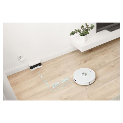 Sencor - 2 az 1-ben robotporszívó moppal 50 W/5000 mAh Wi-Fi fehér + távirányító