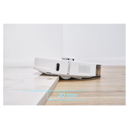 Sencor - 2 az 1-ben robotporszívó moppal 50 W/5000 mAh Wi-Fi fehér + távirányító