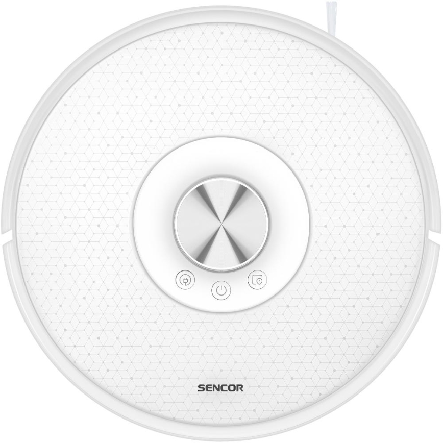 Sencor - 2 az 1-ben robotporszívó moppal 50 W/5000 mAh Wi-Fi fehér + távirányító