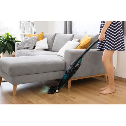 Sencor - 2in1 Álló porszívó elektromos forgókefével 80W/14,4V 2200 mAh fekete/kék
