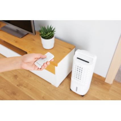 Sencor - Hordozható léghűtő LED kijelzővel 3 az 1-ben 45W/230V fehér + távirányító