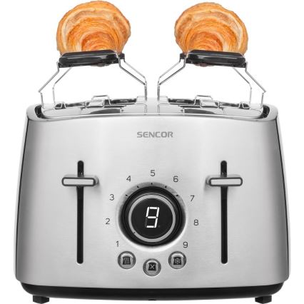 Sencor - 4 szeletes kenyérpirító 1600W/230V matt króm