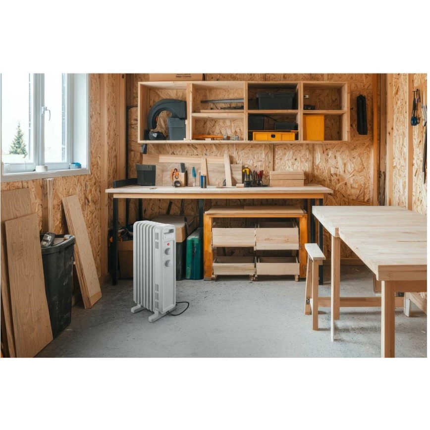 Sencor - 7 bordás olajradiátor 600/900/1500W/230V fehér
