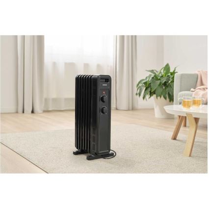 Sencor - 7 bordás olajradiátor 600/900/1500W/230V fekete