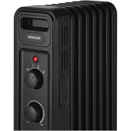 Sencor - 7 bordás olajradiátor 600/900/1500W/230V fekete