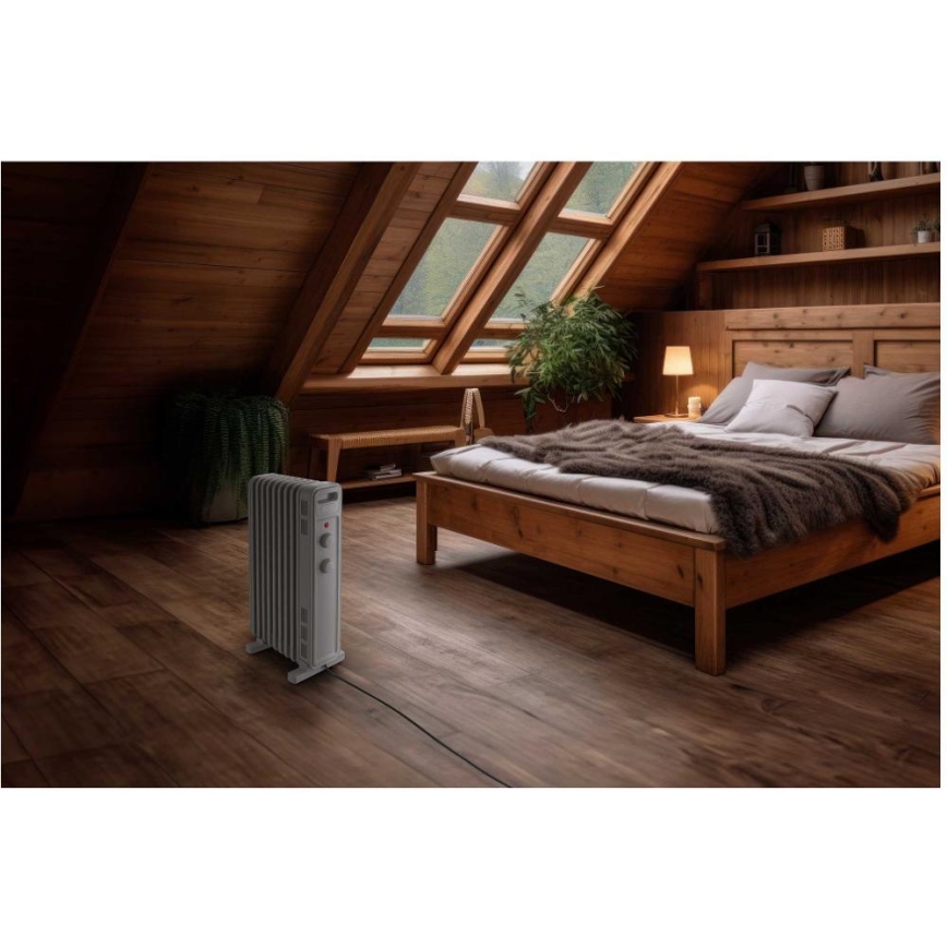 Sencor - 9 bordás olajradiátor 800/1200/2000W/230V fehér