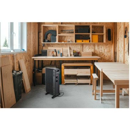 Sencor - 9 bordás olajradiátor 800/1200/2000W/230V fekete