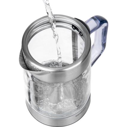 Sencor - Állítható hőmérsékletű 1,5 l vízforraló, 1500 W/230 V, rozsdamentes acél