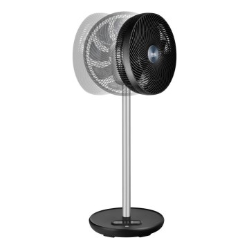 Sencor - Álló ventilátor 3D UltraSilent 26W/230V Wi-Fi fekete + távirányító
