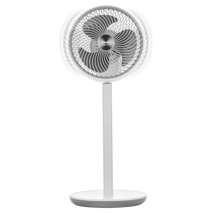 Sencor - Állóventilátor 3D UltraSilent 26W/230V fehér + távirányítás