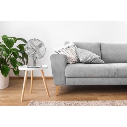 Sencor - Asztali ventilátor 30W/230V fényes króm