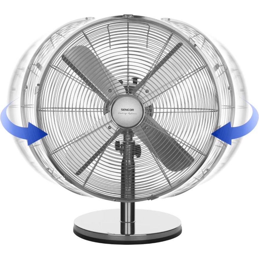 Sencor - Asztali ventilátor 50W/230V fényes króm