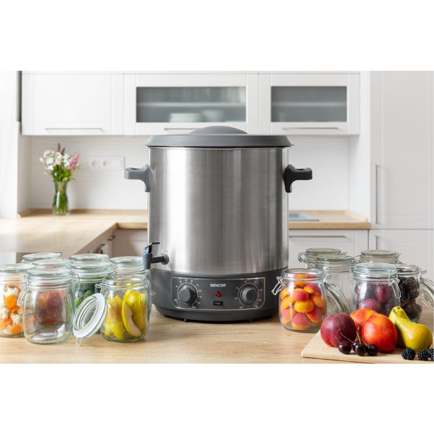 Sencor - Befőzőedény 27 l 1800W/230V rozsdamentes acél/szürke