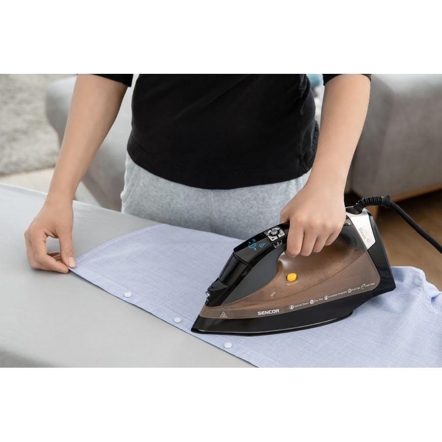 Sencor -  Digitális gőzölős vasaló 3100W/230V barna/fekete