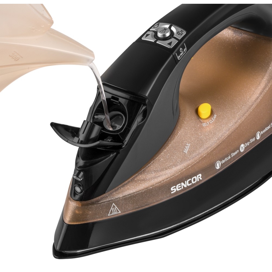 Sencor -  Digitális gőzölős vasaló 3100W/230V barna/fekete