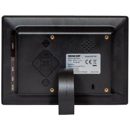 Sencor - Digitális képkeret 7 hangszóróval 230V fekete + távirányító