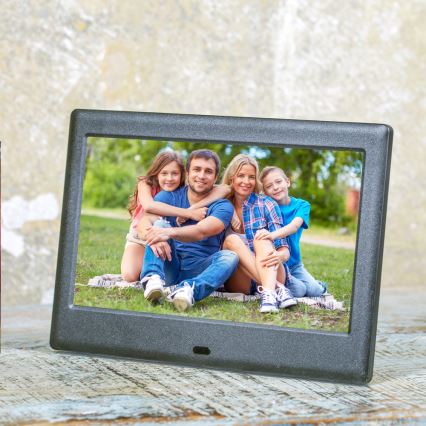 Sencor - Digitális képkeret 7 hangszóróval 230V fekete + távirányító