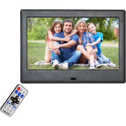Sencor - Digitális képkeret 7 hangszóróval 230V fekete + távirányító