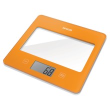 Sencor - Digitális konyhai mérleg 1xCR2032 narancssárga