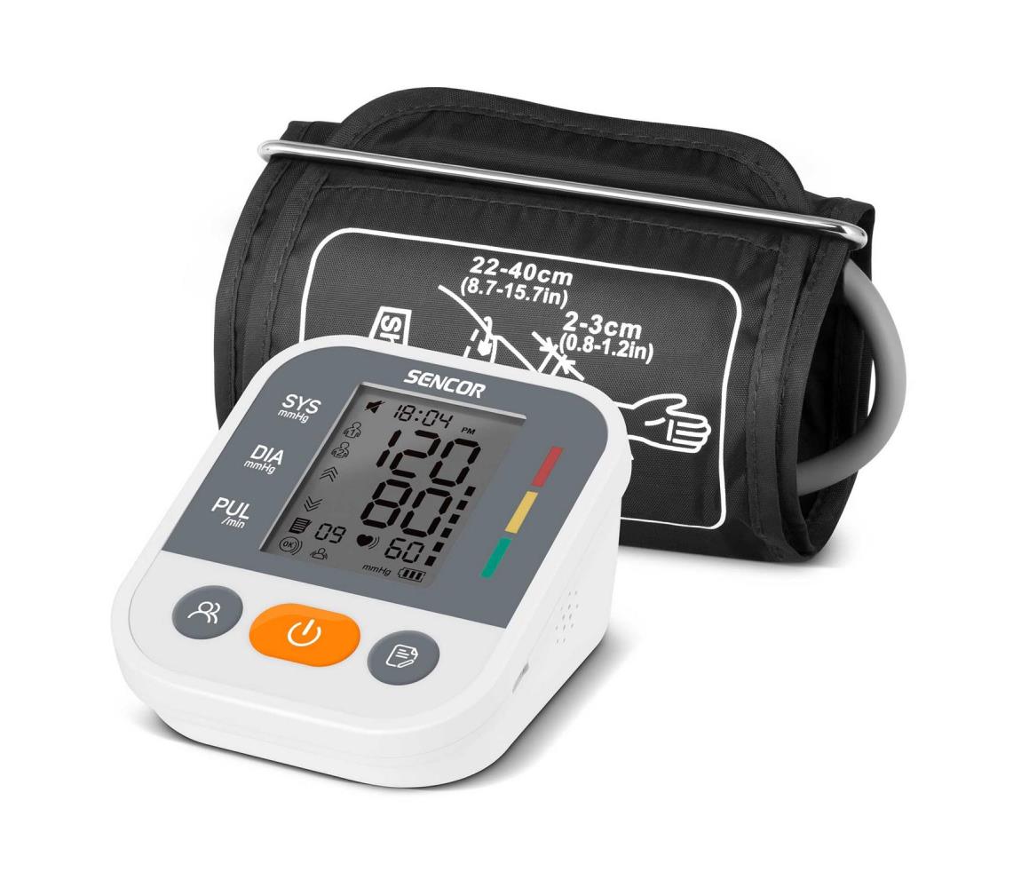 Sencor digitális vérnyomásmérő USB, 4xAAA akkumulátorral 41018419