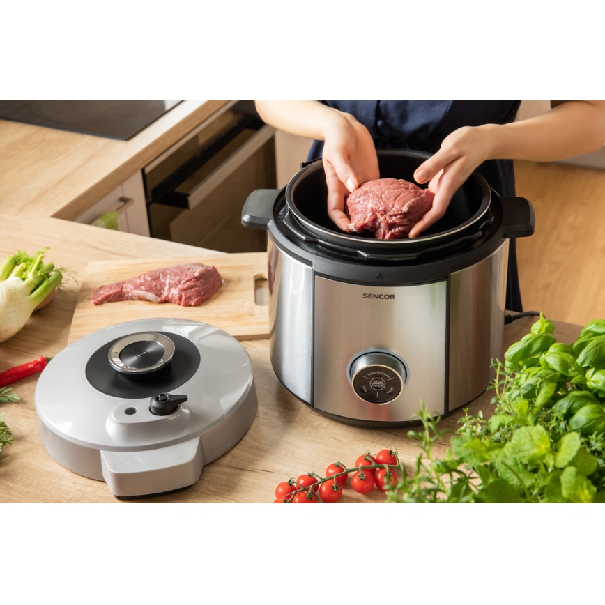 Sencor - Elektromos gyorsfőző 1100W/230V 10 funkció 5,5 l
