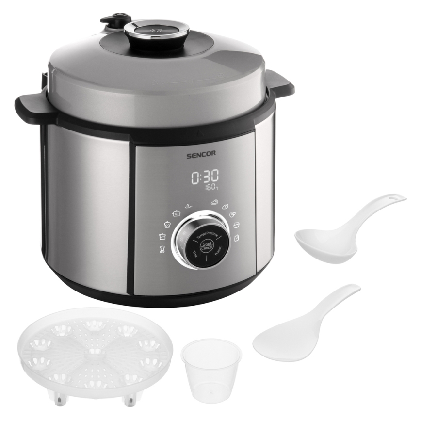 Sencor - Elektromos gyorsfőző 1100W/230V 10 funkció 5,5 l