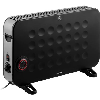 Sencor - Elektromos konvektoros fűtés 750/1250/2000W/230V termosztát IP24 fekete