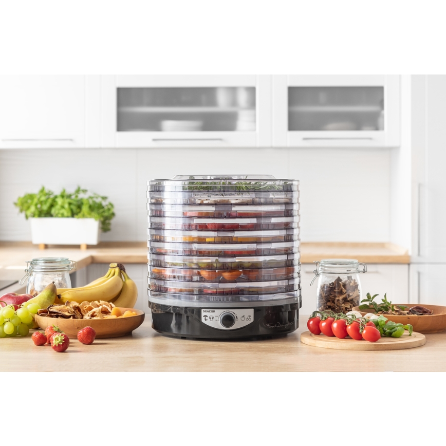 Sencor - Élelmiszer szárító hőszabályozással 250W/230V