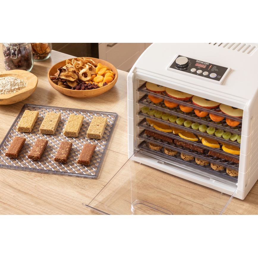 Sencor - Élelmiszer szárító hőszabályozással 500W/230V fehér