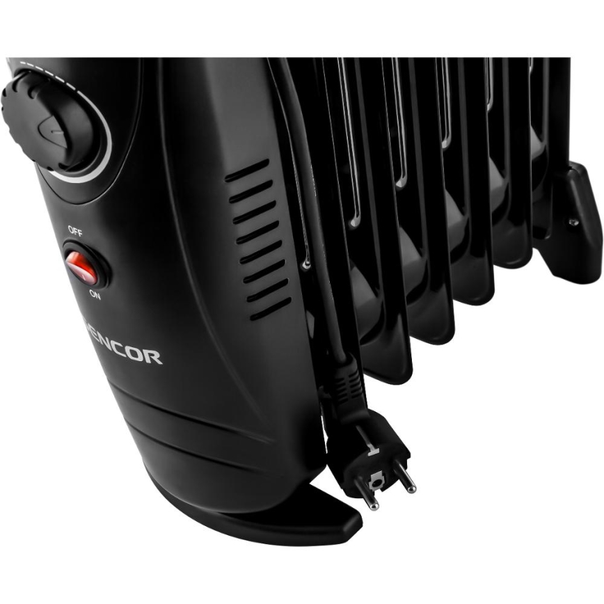 Sencor - fekete, 7 bordás olajradiátor, 700W/230V