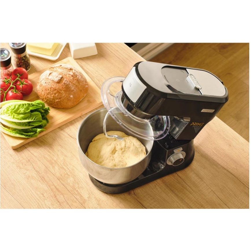 Sencor - fekete konyhai robotgép rozsdamentes acél keverőtállal 1000 W/230 V