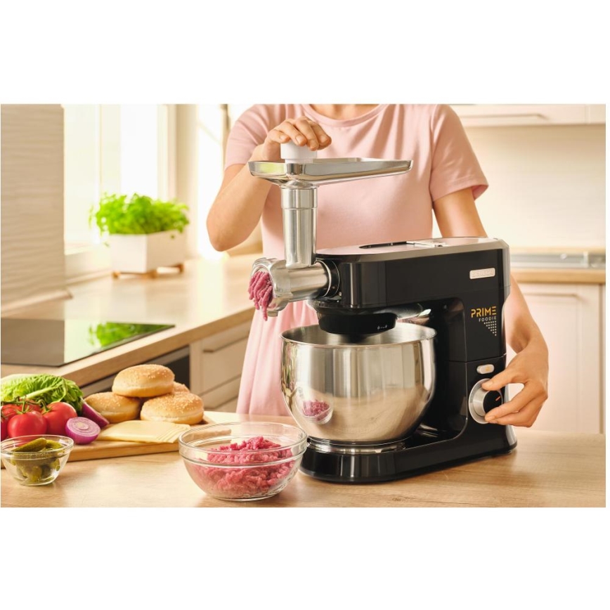 Sencor - fekete konyhai robotgép rozsdamentes acél keverőtállal 1000 W/230 V