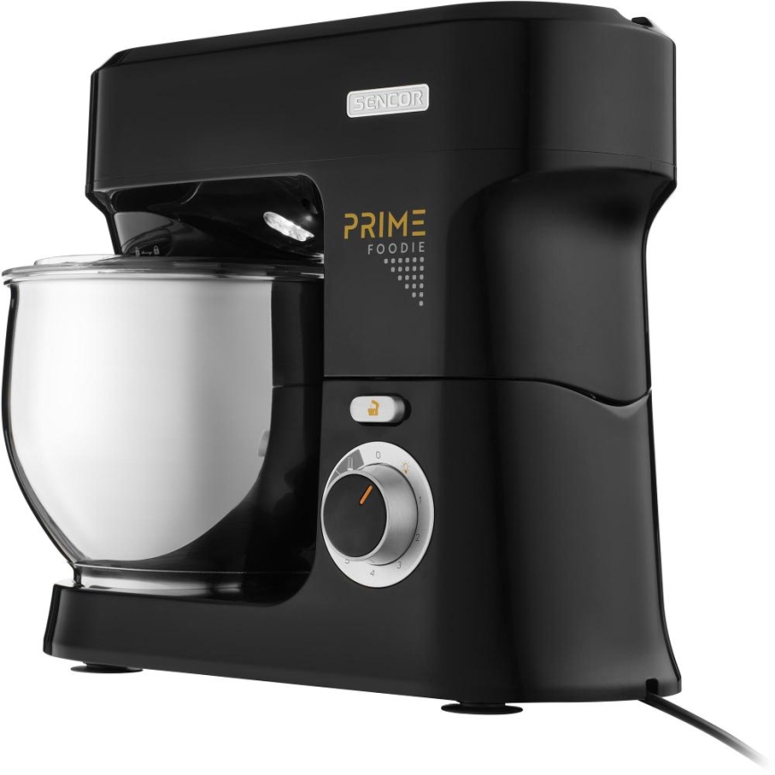 Sencor - fekete konyhai robotgép rozsdamentes acél keverőtállal 1000 W/230 V