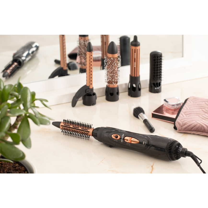 Sencor - Forrólevegős hajsütővas kiegészítőkkel 1000W/230V