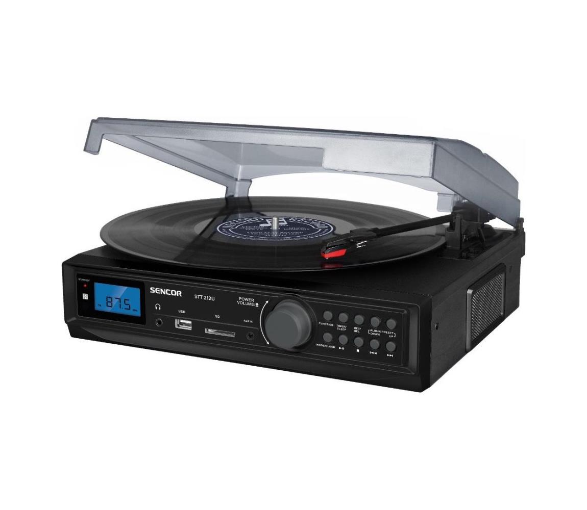 Sencor gramofon USB/SD/FM 8W 230V s DO 35052612