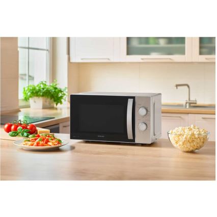Sencor - Grillfunkciós mikrohullámú sütő 700W/1000W/230V 20 l matt króm