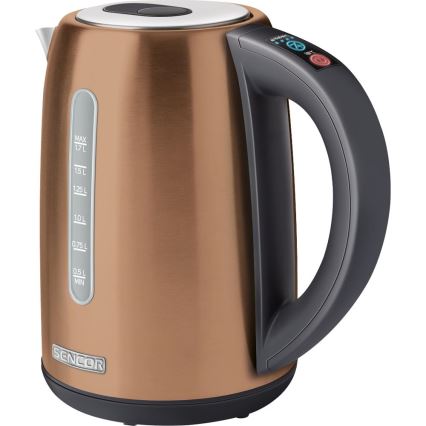 Sencor - Gyorsforraló hőmérséklet-szabályozással, 1,7 l, 2150 W/230 V, réz