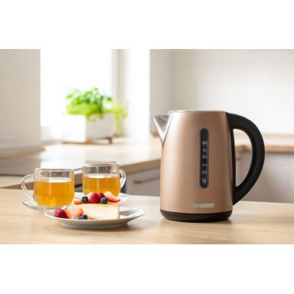 Sencor - Gyorsforraló termosztáttal 1,7 l 2150W/230V barna