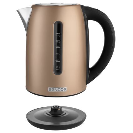 Sencor - Gyorsforraló termosztáttal 1,7 l 2150W/230V barna