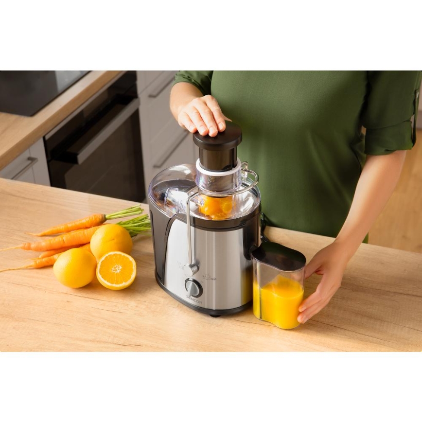 Sencor - Gyümölcscentrifuga 400W/230V matt króm/fekete