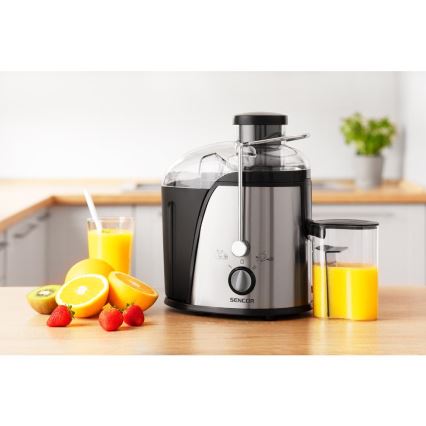 Sencor - Gyümölcscentrifuga 400W/230V matt króm/fekete